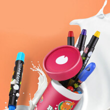Ölpastell-Set 12 Farben, waschbar für Kinder, Kunststoff
