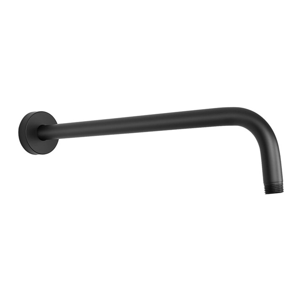 Multipurpose Wall Mounted Shower Arm Matte Black Finish Compatible With Fixed And Handheld Shower Heads With Flanges 9393856630929