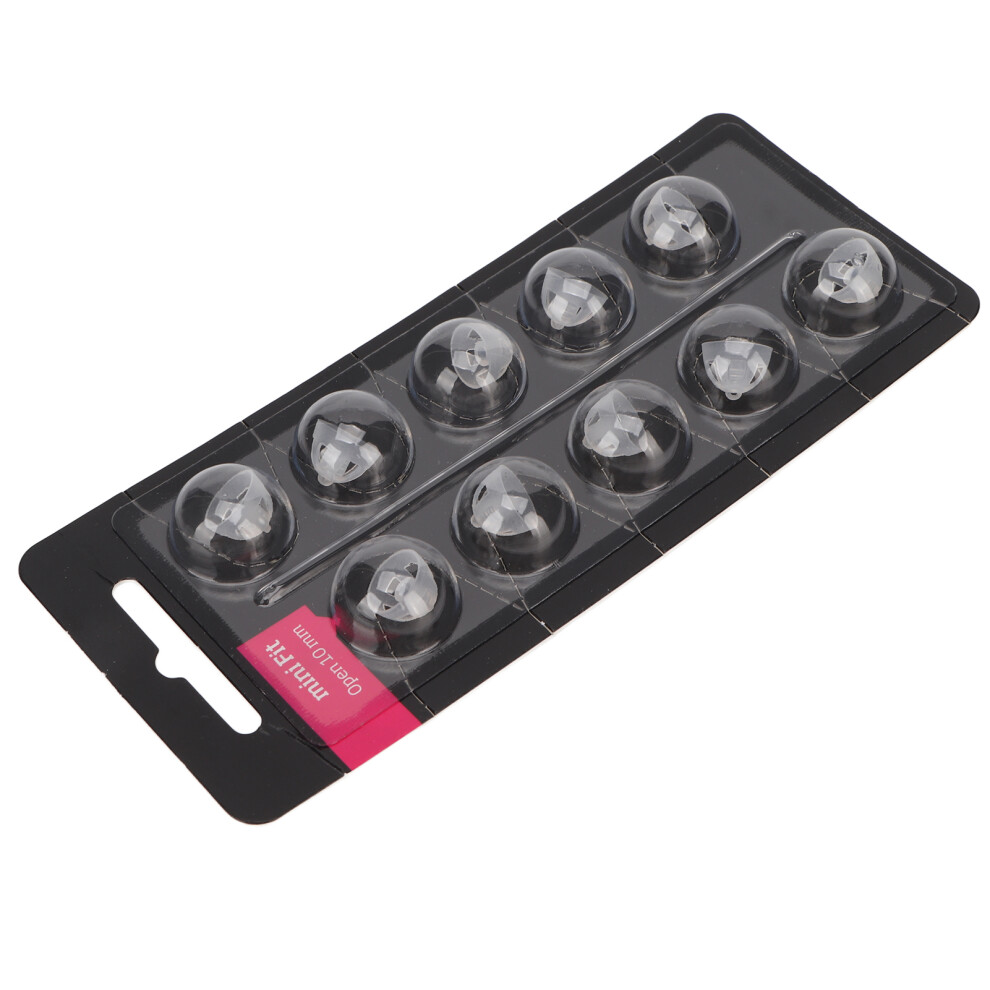 10pcs Clear Silicone Ear Tips 10MM Open Domes Soft for Hearing Amplifiers