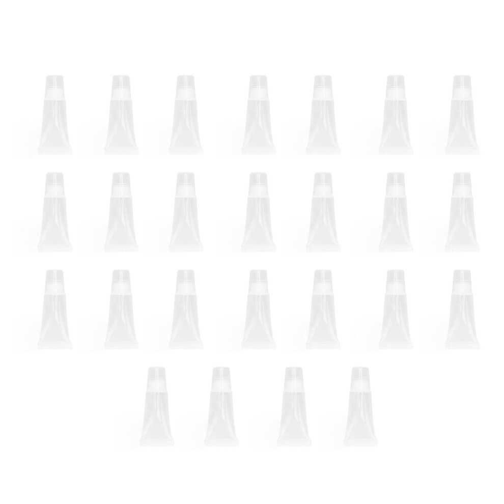 25pcs Small Clear 5ml Lip Gloss Tubes Refillable Empty Cosmetic Containers