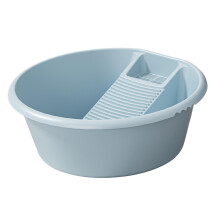 Washboard Basin Plastic Laundry Washtub Blue For Hand Wash T-Shirts And Socks Multipurpose