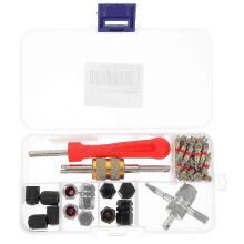 (As show, One size) 1 Set Wrench Driver Kit Car Valves Caps Motorcycle Bike Tire Remover Tools Kit
