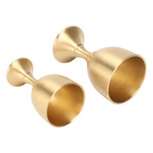 Vintage-Gold-Finish Kelchbecher-Set, 4x7 cm & 3,6x6,2 cm