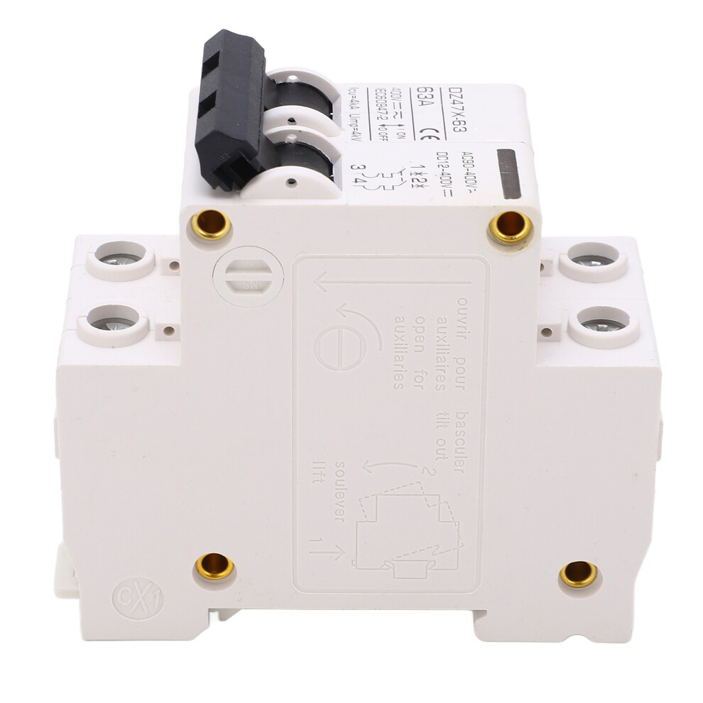 Flame Retardant 63A 2P Ac Dc Circuit Breaker 400V Easy Install 9351355501744