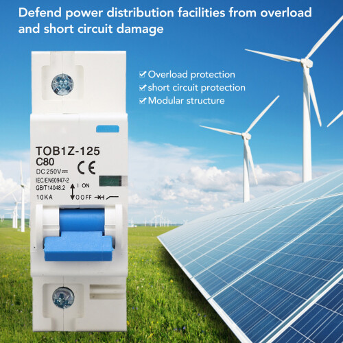 80A DC Mini-Schutzschalter PA66 10KA Solaranlage Modell TOB1Z 125 2