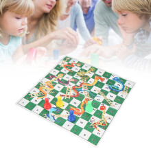Tragbares Kunststoff-Schachset, verschleißfeste Spielfläche, Party-Spielzeug