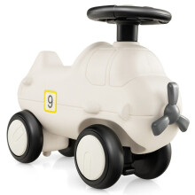 Ride-on bil i fly-look med sød propel ride-on køretøj hvid
