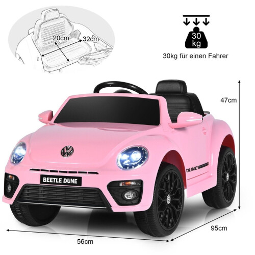Auto per bambini VW Beetle con musica e telecomando 1