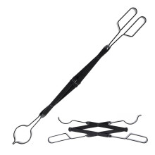 Heavy Duty Fire Tongs Rustproof Stainless Steel Campfire Tongs For Wood Stove Fireplace Fire Pit