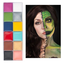 12 Colors 3.4oz Water-Based Cosmetic Palette - Fast Drying Body Makeup