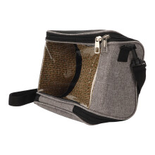 Grey Bird Travel Carrier Bag for Small Pets with Ventilation & Pockets