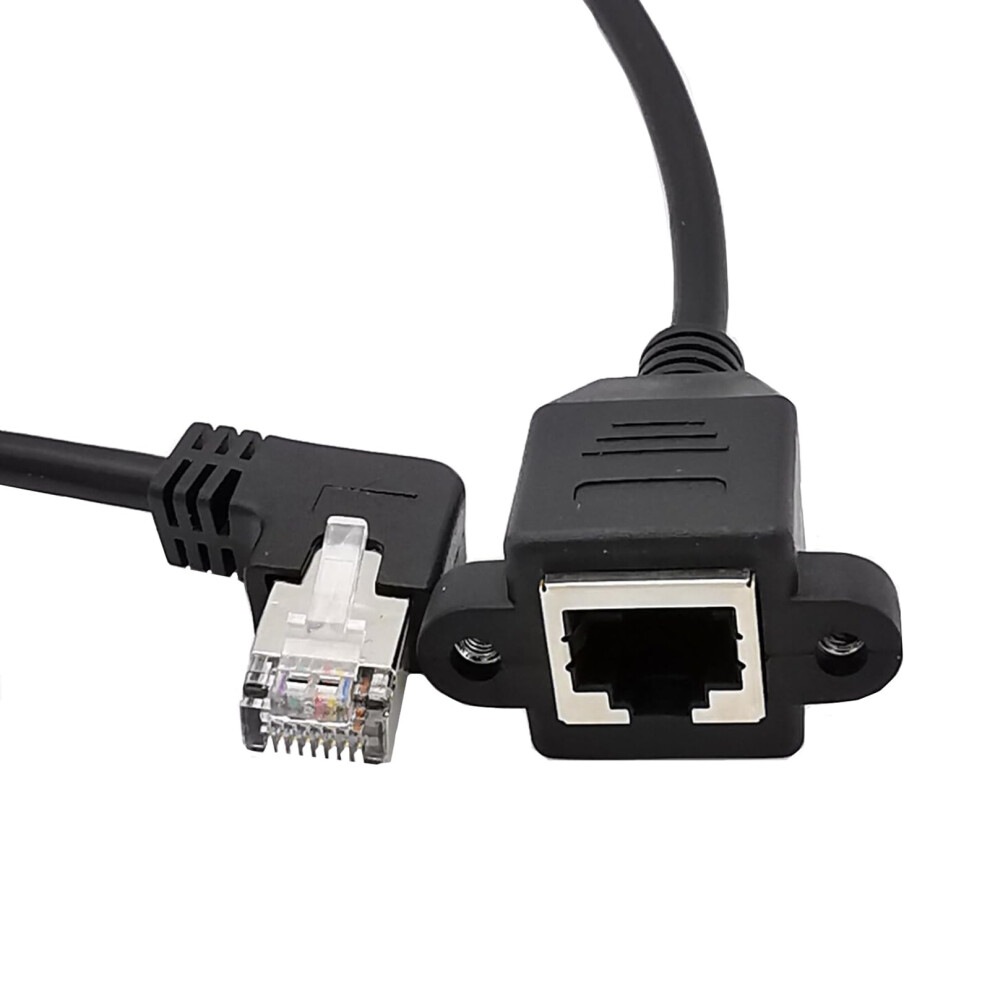 Gigabit Ethernet Extension Cable 90 Degree Angled 30Cm 11.8In For Stable Fast Networking Left-Right-Up-Down Elbow Bend 9084446620818