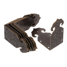 Corner Protectors 8-Piece Vintage Metal Edge Guards For Jewelry Boxes And Wooden Boxes Coffee Color Easy Install