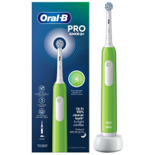 (Green) Oral-B Pro Junior Electric Toothbrush for Kids 6+Y