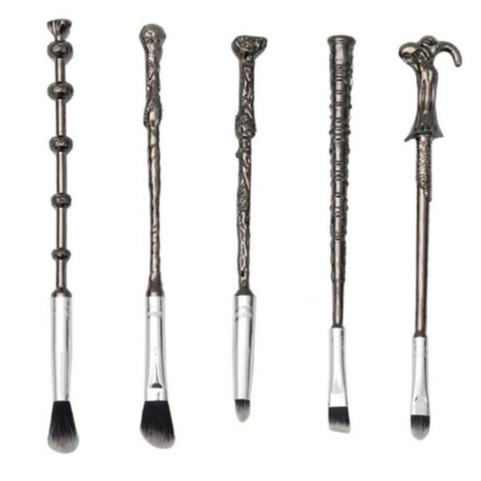 5Pcs Artificial Fiber Eye Makeup Brush Set with Wind Design for Home & Travel