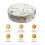 7 Stück runde Lederuntersetzer 10 cm Platin-Marmor 4