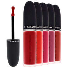 MAC Cosmetics Powder Kiss Liquid Lipcolour - 994 Make Love To The Camera (Mørk Vin) - 0,17 fl oz / 5 mL