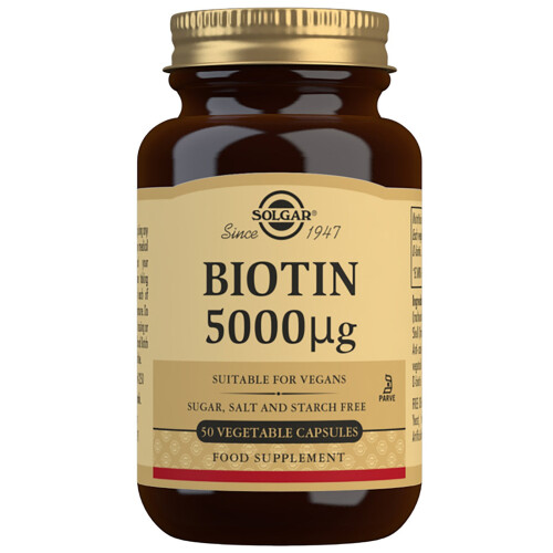 Solgar Solgar, Biotin, 5,000 mcg, 50 Vegetable Capsules