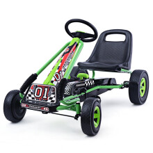 Pedal Gokart Pedalbetriebenes Aufsitzauto Kinderauto Pedalfahrzeug 98 x 59 x 61cm Grün + Schwarz