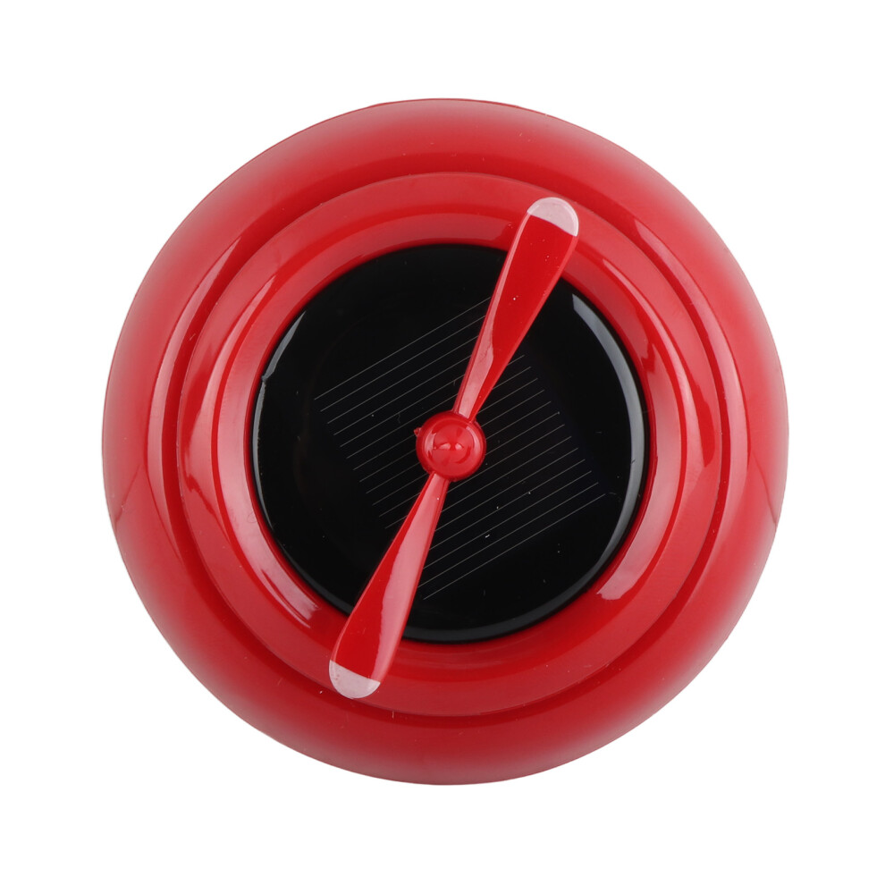 Solar Power Car Air Freshener Diffuser Propeller Metal Aromatherapy Red 7891355561437