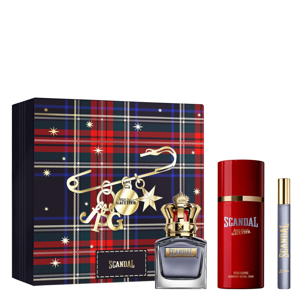 Jean Paul Gaultier Scandal Pour Homme Eau De Toilette 50Ml Gift Set (Worth 122.00)