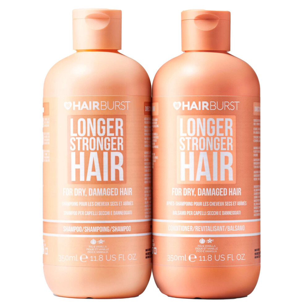 Hairburst Longer Stronger Hair Shampoo 350Ml & Conditioner 350Ml For Dry & Damaged Hair