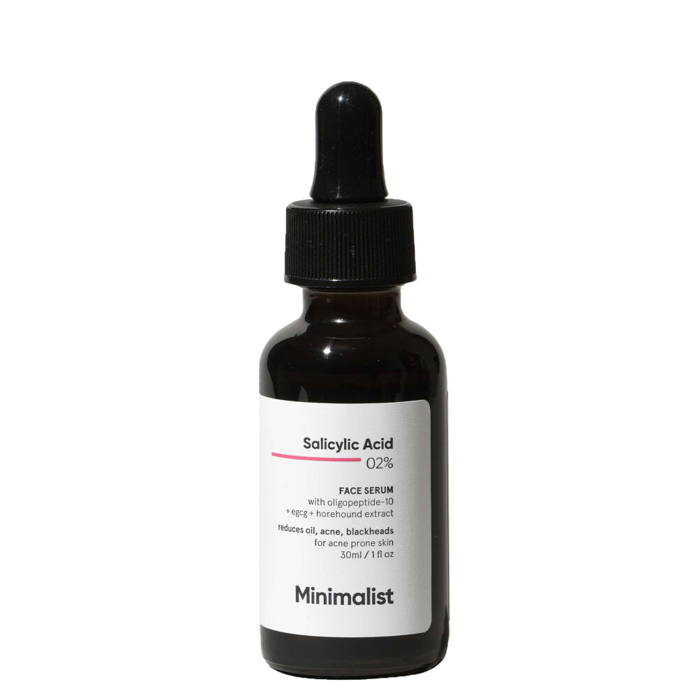Minimalist 2% Salicylic Acid Serum For Acne, Blackheads & Open Pores | Reduces Excess Oil & Bumpy Texture | Bha Based Exfoliant For Acne Prone Or Oily Skin,