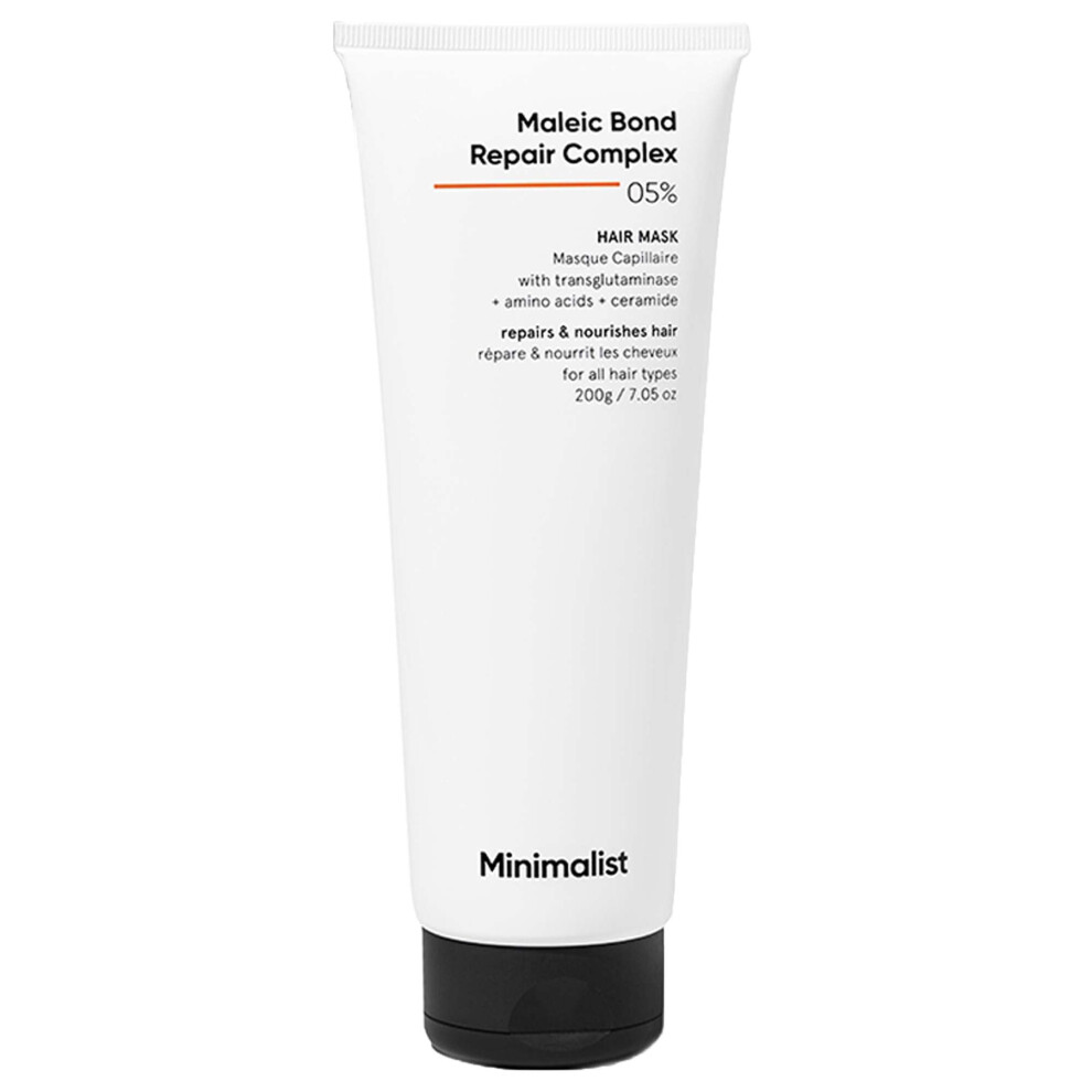 Minimalist Maleic Bond Repair Complex 5% Hair Mask With Transglutaminase, Amino Acids & Ceramides | For Damaged & Frizzy Hair | For Women & Men | For All Hair