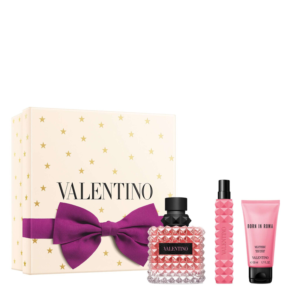 New Valentino Gift Sets Born In Roma Donna Eau De Parfum Spray Gift Set (Worth 161) Amber