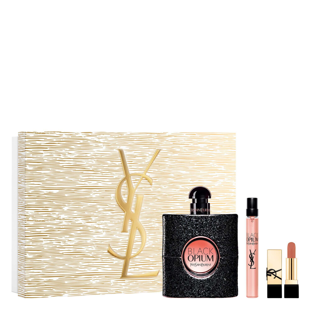 Yves Saint Laurent Black Opium Eau De Parfum Spray Gift Set (Worth 157 00)