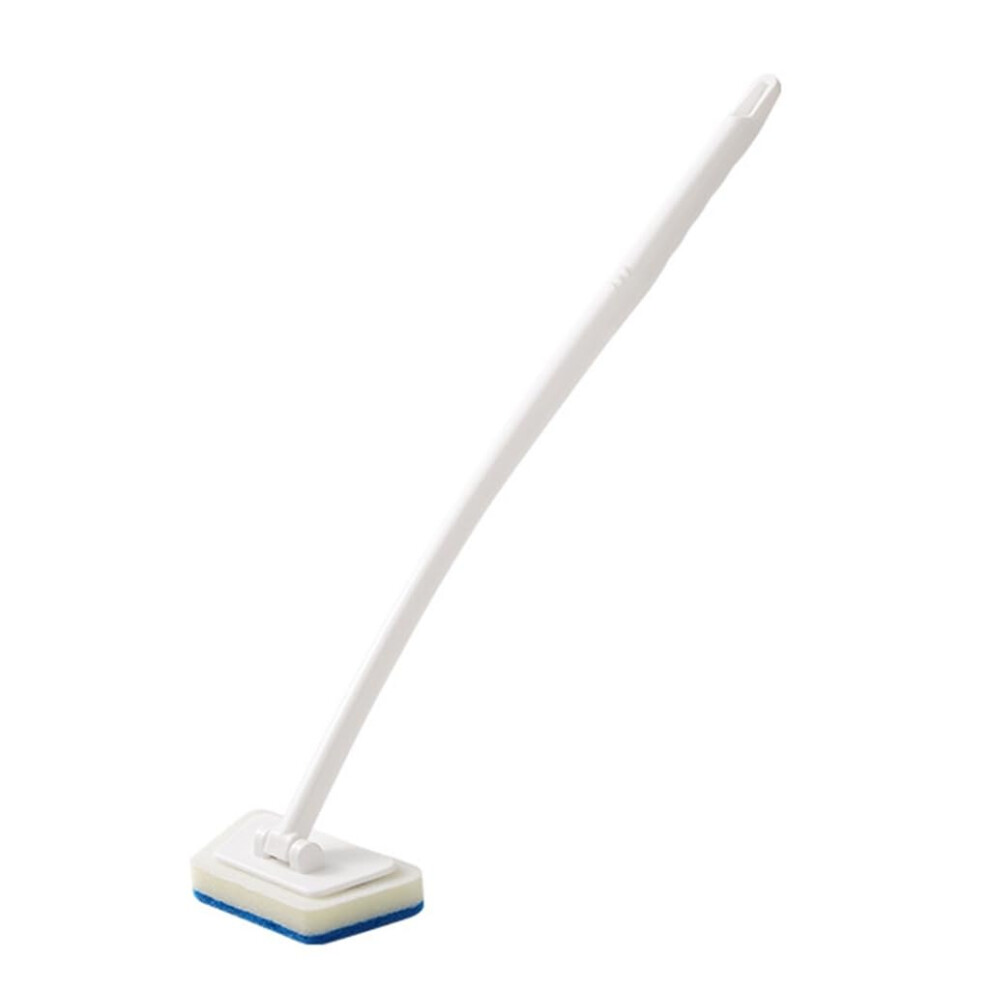 White Long Handle Bathtub Brushes Removable Head Ceramic Tile Cleaning Sponge Brush