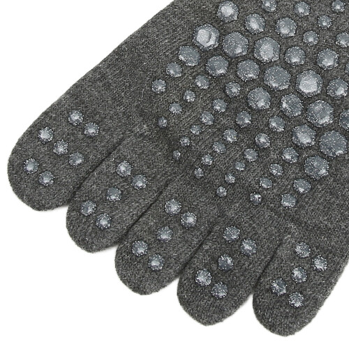 Dunkelgraue Split Toe Yogasocken, Baumwolle, Anti-Rutsch, Mittellang 2