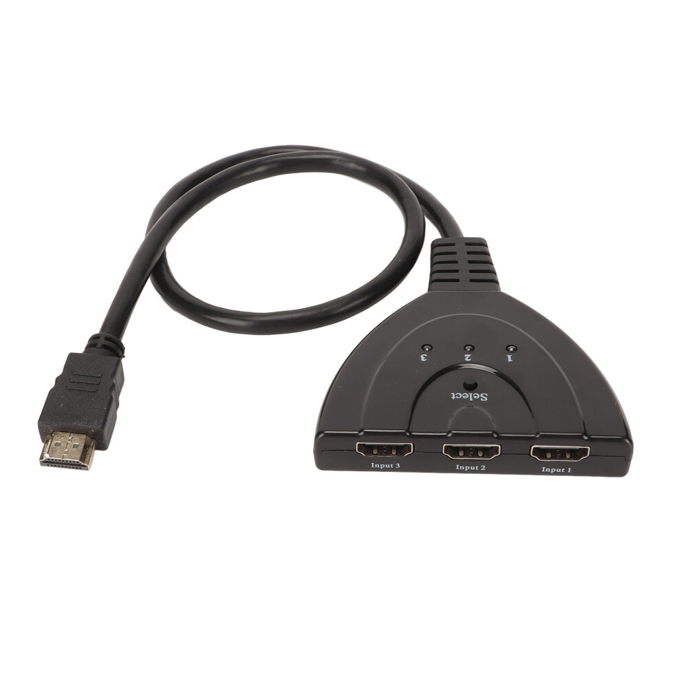 3 Port Hd Multimedia Interface Switcher 1080P 3D Splitter Black 6941355580479