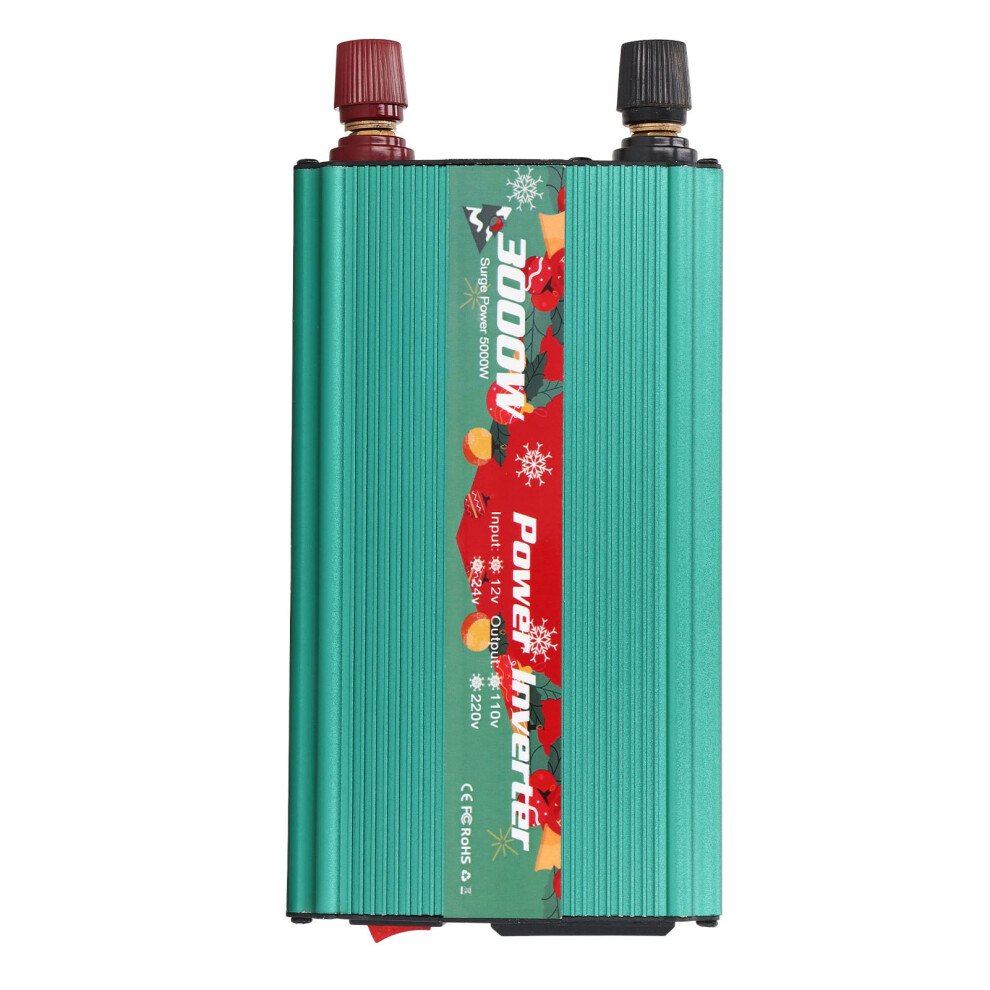 3000W Aluminum Alloy Dc12v To Ac Sine Wave Power Inverter, 3000W/5000W Green 7671355581914