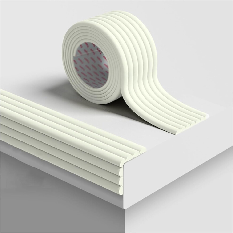 Wall Corner Protector, Soft Nbr Foam Cushion For Table Edges And Sharp Corners, 4M White