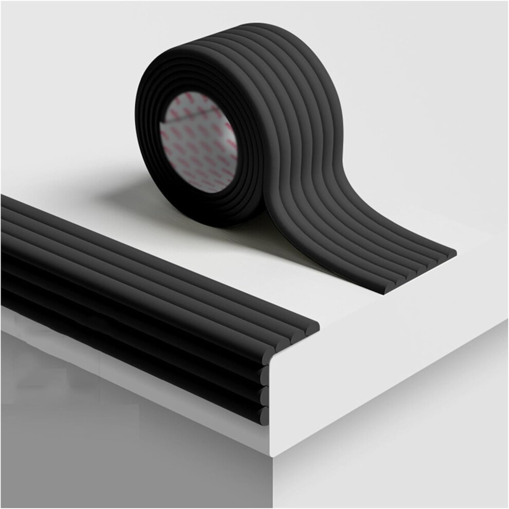Wall Corner Protector, Soft Nbr Foam Cushion Bumper For Table Edge And Sharp Corner Diy, Black