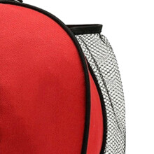 Large Waterproof Round Basketball Bag, 20L Capacity, Red Oxford Cloth