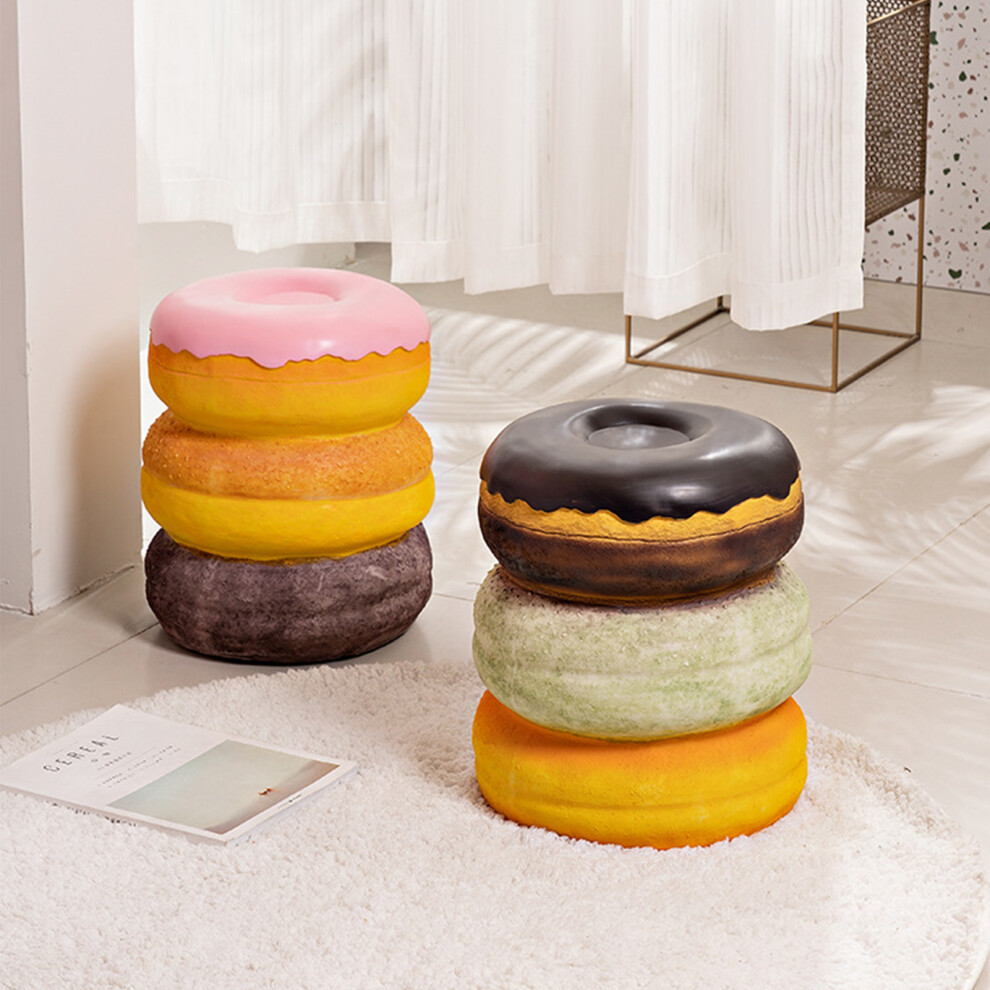 Simulated Food Resin Stool Coffee Donut Shoe Decor 9.7lb-image-OPC-PMFXQWX-NEW
