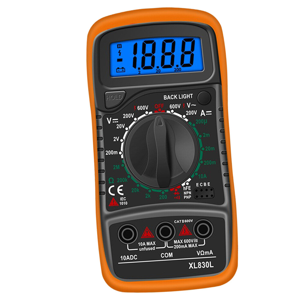 Digital Multimeter 143X70x34mm High Accuracy Voltmeter Ammeter Yellow 8751355604185