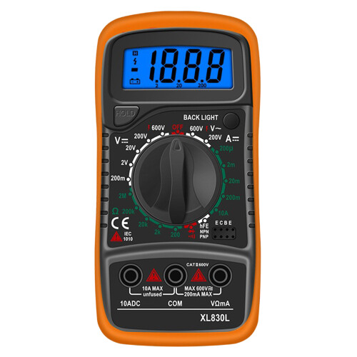 Digital Multimeter 143x70x34mm High Accuracy Voltmeter Ammeter Yellow 1