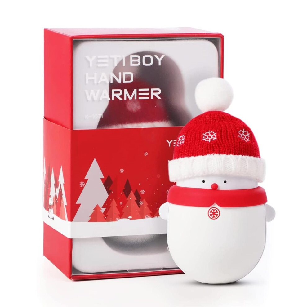 Snowman Hand Warmers Rechargeable 6000mAh Portable Pocket Heater For Heat Therapy Gifts For Women Men