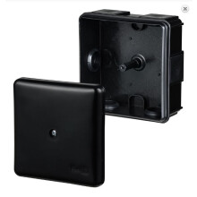 PINTA-ASENNUSRASIA IP55 909040mm MUSTA 0226-02 ILMAN SISÄPUSIA 6 kumista ulostuloa