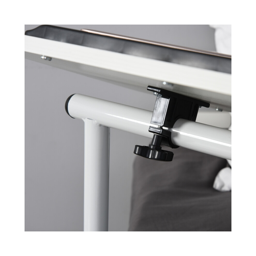 Swivel Bedside Table HOMCOM Nightstand with Storage Modern End Table for Bedroom and Living Room Black Finish-image-OPC-PMFXWBG-NEW