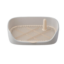 Puppy Pee Pad Holder - Indoor Dog Potty Tray With Protective Wall, Gray Small For Medium Dogs