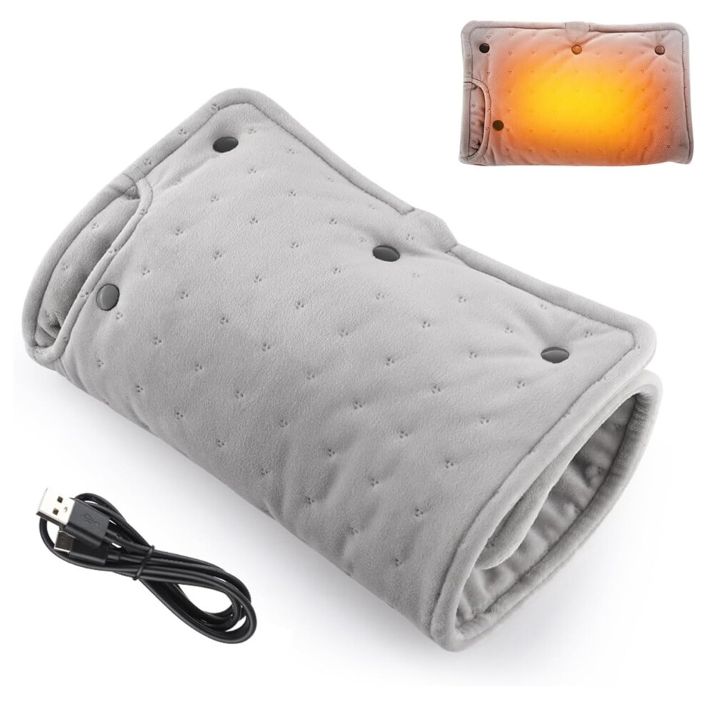Gray Rechargeable Hand Warmers, Usb Hand Warmer, Reusable Heated Gloves, Portable Pouch Winter Gift For Men And Women