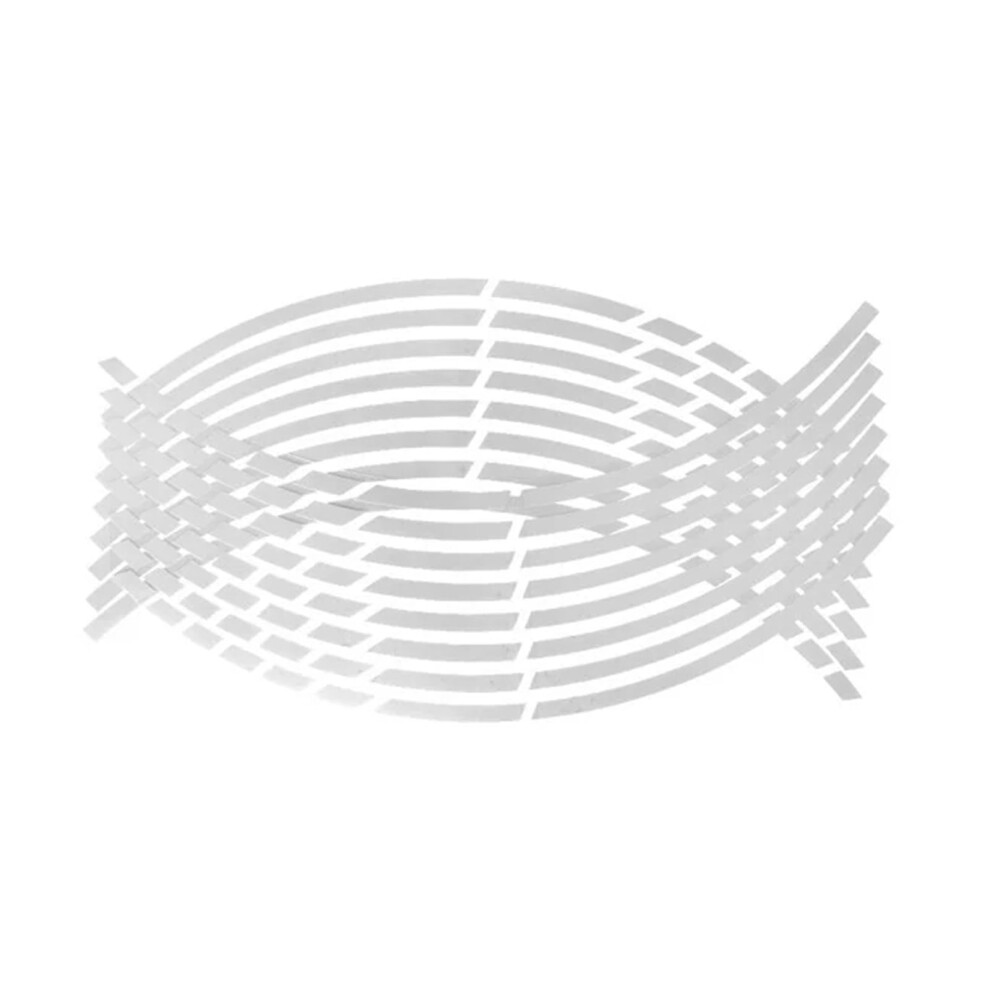 Reflective Wheel Rim Stripe Decal For 17-18-Inch Motorcycle And Bicycle Rims, Night-Visible Sticker Silver 9354506543914