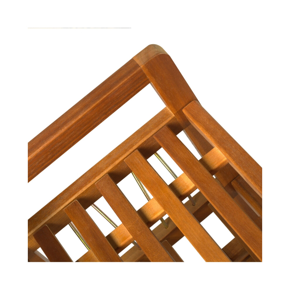 Durable Acacia Shoe Storage 5-Tier with Hangers Wooden Organizer for 24 Pairs Entryway & Living Room 64x26x82cm Teak-image-OPC-PMFXXGJ-NEW