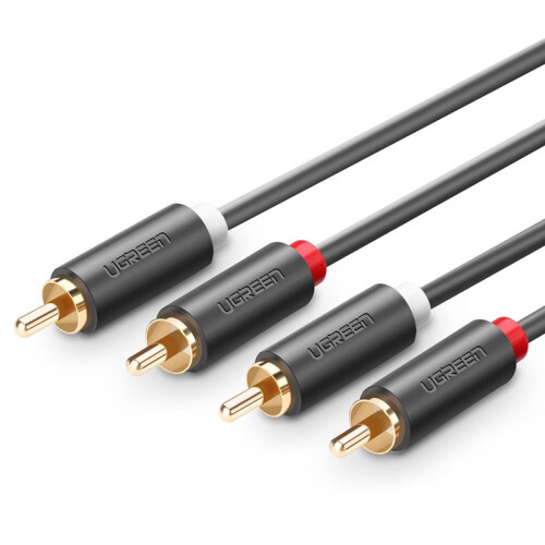Ugreen 2x RCA/Cinch stereo/audio/video cable, 5m - Grey 1