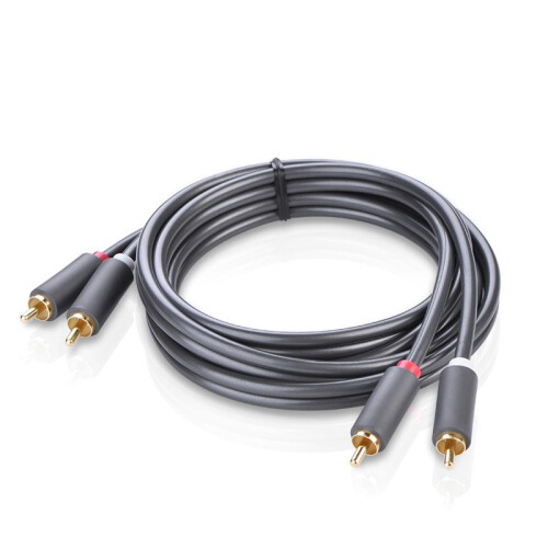 Ugreen 2x RCA/Cinch stereo/audio/video cable, 5m - Grey 2
