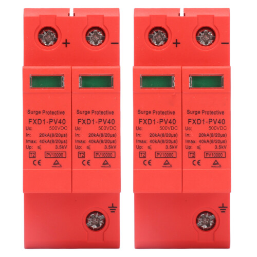 2Pcs SPD Schutz Geräte DC Photovoltaik Ableiter 2P
